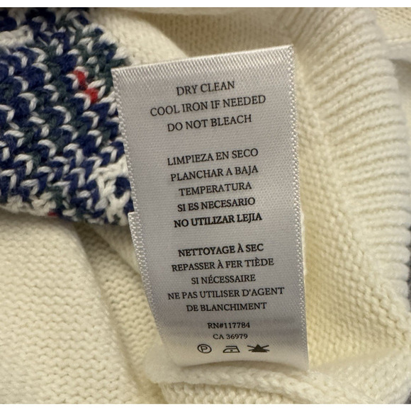 Rails Perci Multicolor Multi Star Sweater Small Crewneck Knit Cashmere Cotton - Picture 8 of 9